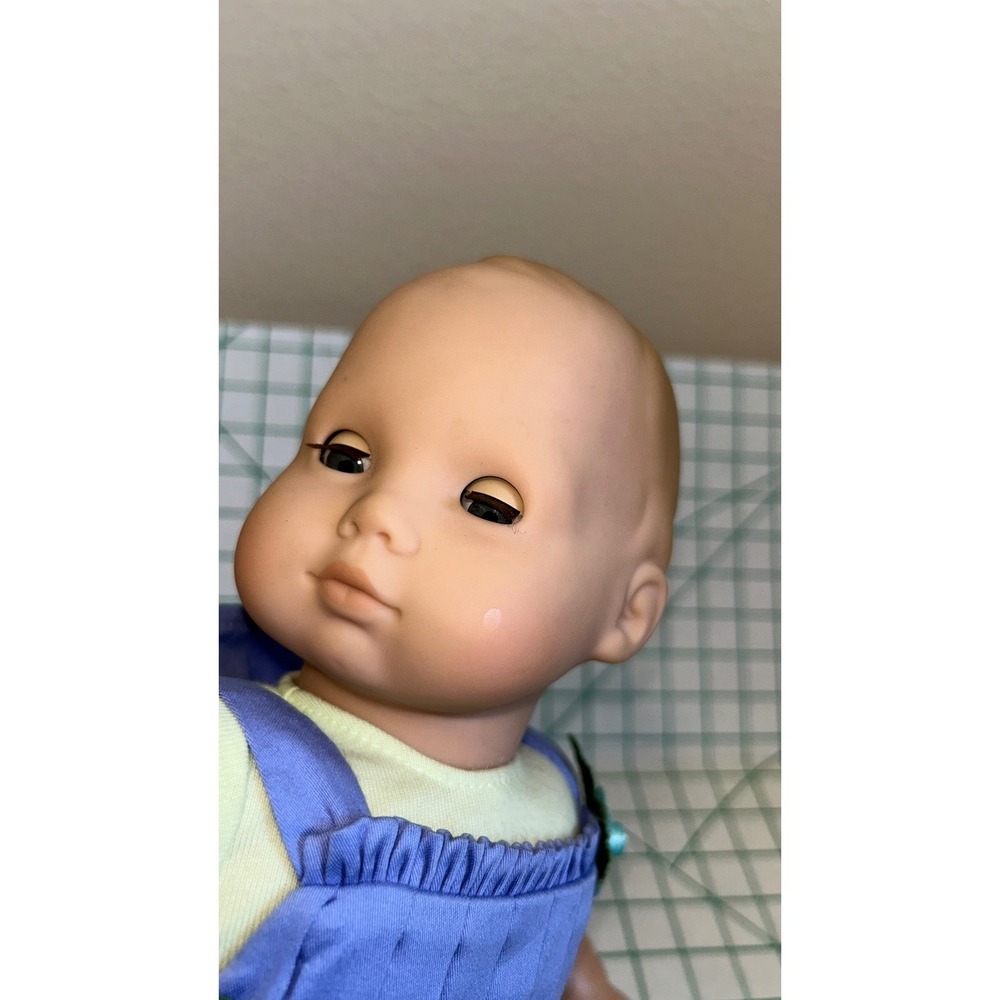 American Girl Bitty Baby Doll 15 inch As-Is Purple Dress Puppy Lovey Blanket - Picture 5 of 10